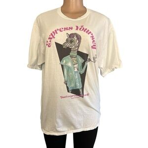 Nicopanda Express Yourself Don’t Repress Yourself Quirky Zebra Shirt